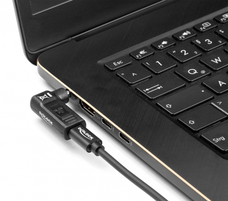 DELOCK αντάπτορας τροφοδοσίας laptop 60008, USB-C σε Dell 7.4x5mm, μαύρος