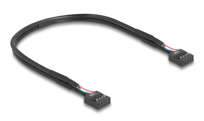 DELOCK αντάπτορας USB 2.0 Pin σε 2x USB Type-E Key A 67176 με USB pin καλώδιο