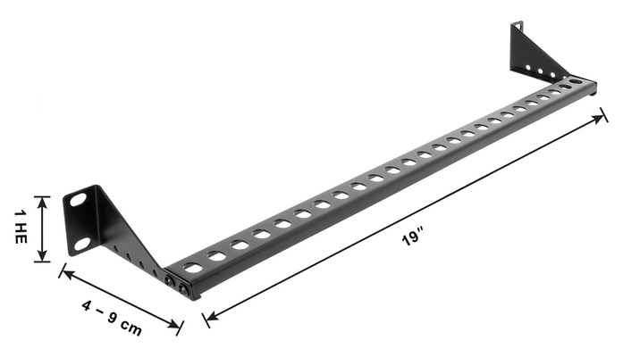 DELOCK cable management panel 91068 για rack 19", 1U, βάθος 40-90mm, μεταλλικό, μαύρο