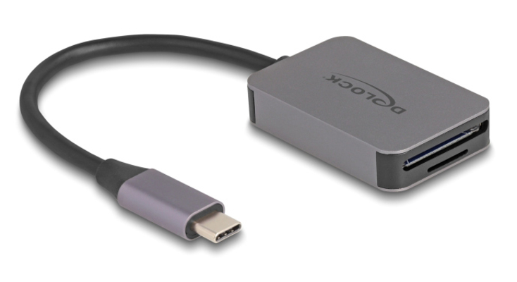 DELOCK card reader 91009 για SD & micro SD, USB-C, 5 Gbps, γκρι