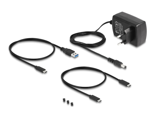DELOCK docking station για M.2 NVMe/SATA ή 2.5"/3.5" SSD/HDD 64253, 10Gbps, μαύρο