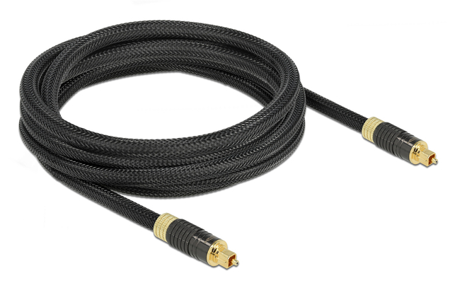 DELOCK καλώδιο ήχου Toslink 86594, gold plated, 3m, μαύρο
