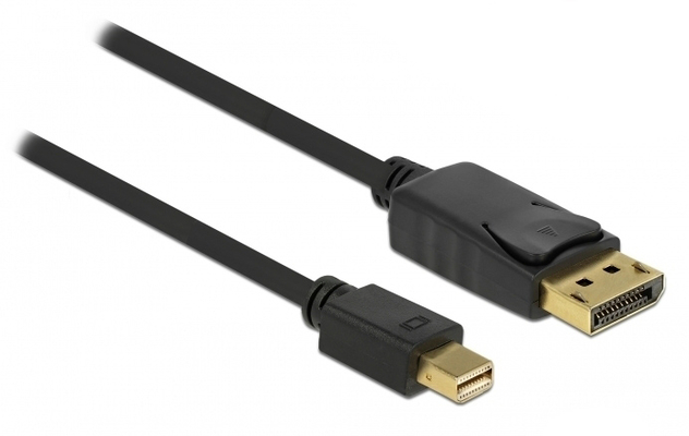 DELOCK καλώδιο mini DisplayPort σε DisplayPort 82438, 4K/60Hz, 2m, μαύρο