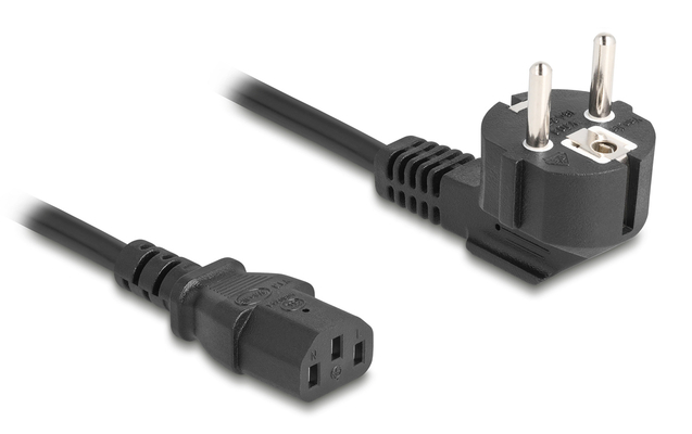 DELOCK καλώδιο τροφοδοσίας 81299, 3x 0.75mm², 1m, μαύρο
