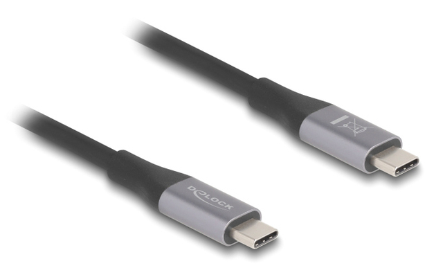 DELOCK καλώδιο USB-C 81192, 240W, 40 Gbps, 8K, 2m, E-Marker, μαύρο