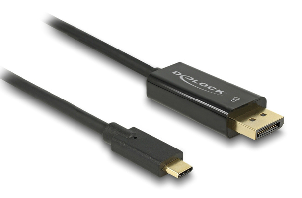 DELOCK καλώδιο USB-C σε DisplayPort 85257, DP Alt Mode, 4K/60Hz, 3m, μαύρο