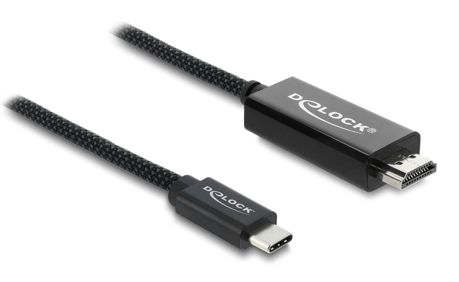 DELOCK καλώδιο USB-C σε HDMI 81704, 4K/60Hz, 2m, μαύρο