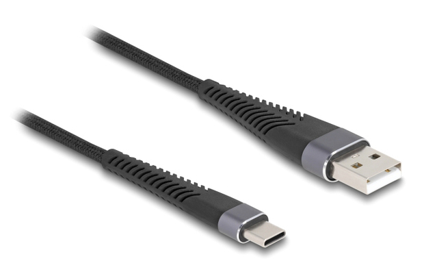 DELOCK καλώδιο USB σε USB-C 81121, 60W, 480Mbps, 1m, μαύρο
