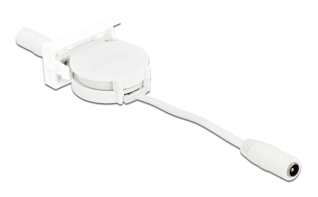 DELOCK module καλώδιο τροφοδοσίας Easy 45 81376, ανασυρόμενο 50cm, λευκό