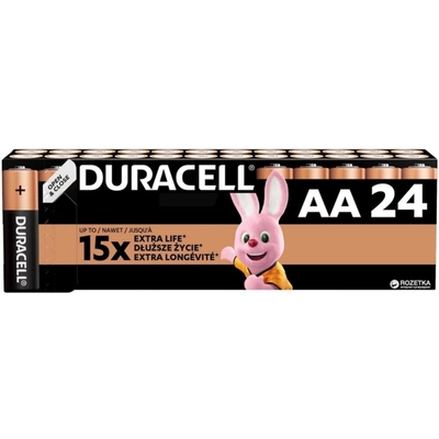 Duracell Basic LR6 AA alkaline battery (carton) 24pcs (DUR19342)