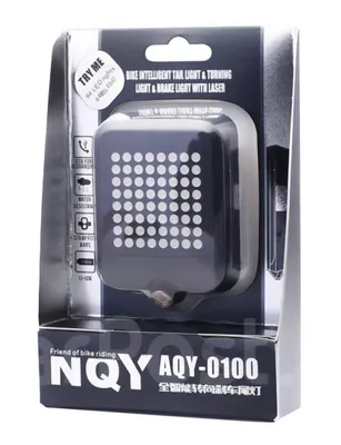 Έξυπνος οπίσθιος φωτισμός ποδηλάτου BIKE-0034, LED, μπαταρία, USB, μαύρο