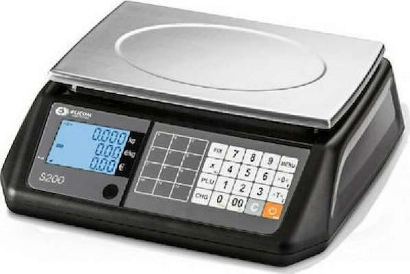 Elicom s300fm,ηλεκτρονική ζυγαριά λιανικής, (15kg - 5gr)
