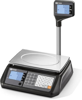 Elicom s300p, ηλεκτρονική ζυγαριά λιανικής με κολώνα (15kg - 5g)