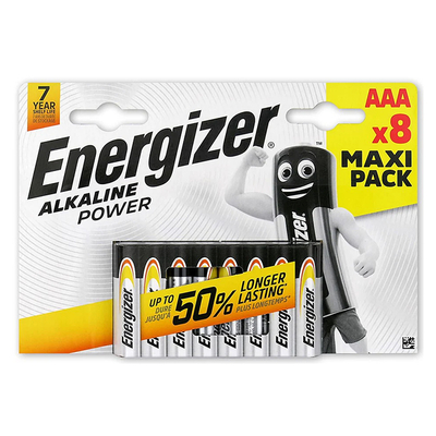 ENERGIZER ENERGIZER AAA-LR03/8TEM ALKALINE POWER