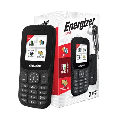 Energizer Energy E130S 4G Dual Sim 1.77" 1000 mAh, Bluetooth, Camera Μαύρο με Φορτιστή