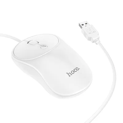 Ενσύρματο Ποντίκι Hoco GM13 Esteem 1600 DPI  3 Πλήκτρων Λευκό