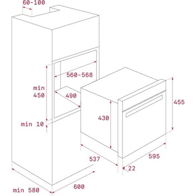 Εντοιχιζόμενος Compact Φούρνος TEKA με Λειτουργία Ατμού 44lt 45x60cm HLC 847 SC ΒΚ -SS Μαύρο/Ασημί 111230009