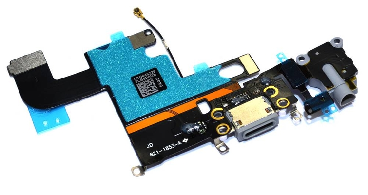 Επαφή Φόρτισης Apple iPhone 6 με Μικρόφωνο και Επαφή Ακουστικών Γκρί OEM Type A+