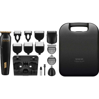 Επαναφορτιζόμενη Κουρευτική Μηχανή & Trimmer Set 12 in 1 Direct Drive Sencor SHP 8305BK Μαύρη