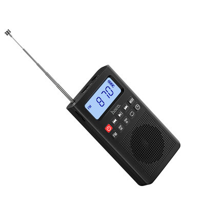 Επαναφορτιζόμενο Φορητό Ραδιόφωνο Hoco HI51 3W 700 mAh AM/FM με Δυνατότητα Αναπαραγωγής μέσω 3.5mm TF Κάρτα και Bluetooth v5.3 Μαύρο