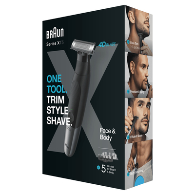 Επαναφορτιζόμενο Trimmer Braun XT5110  Κατάλληλo για Πρόσωπο και Σώμα 5+1 4D