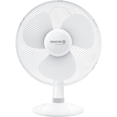 Επιτραπέζιος Ανεμιστήρας Sencor SFE 4037WH-EUE3 50W Διαμέτρου 40cm με 3 Ταχύτητες και Δυνατότητα Αυτόματης Περιστροφής εως 90° Λευκός