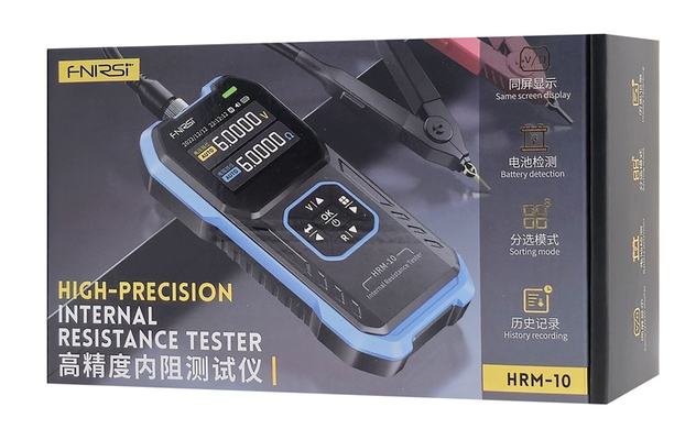FNIRSI tester μπαταριών HRM-10, επαναφορτιζόμενο