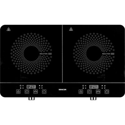 Φορητή Επαγωγική Εστία Διπλή 3500W 12-26cm Sencor SCP 4201GY Μαύρη