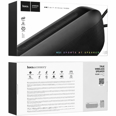 Φορητό Ηχείο Wireless Hoco HC21 Shadow BT 5.2 1200mAh 5W με FM και Micro-SD Μαύρο