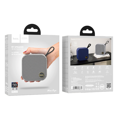 Φορητό Ηχείο Wireless Hoco HC22 Auspicious Sports BT 5.2 1200mAh 5W με FM, TF card, USB, AUX Γκρι