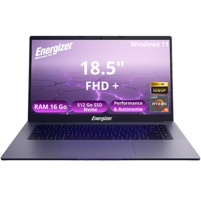  Φορητός Υπολογιστής Energizer EnergyBook 18.5" AMD Ryzen 5 16GB/512GB SSD Windows 11 Grey