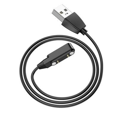 Φορτιστής Hoco για Y2 Pro Smart watch 2 pin 5V/0.12A Μαύρο Απόσταση Μαγνητών: 20mm Απόσταση Επαφών: 10mm