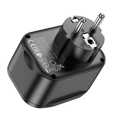 Φορτιστής Hoco NS3 4000W με 1xUSB-C PD20W 18W 2xUSB-A 5V/3A QC3.0 και Θύρα Σούκο Μαύρος