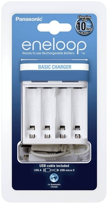 Φορτιστής Μπαταριών Panasonic Eneloop BQ-CC61E USB για AA/AAA