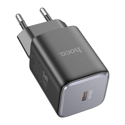 Φορτιστής Ταξιδίου Hoco N43 Vista με USB-C PD30W GaN Tech Small Size Μαύρος