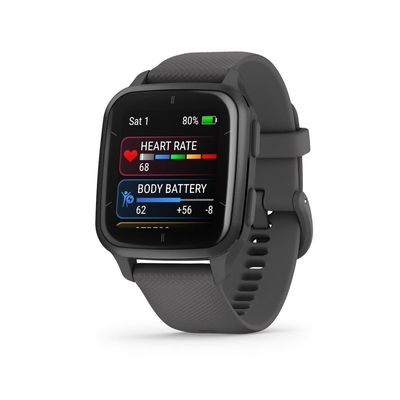 Garmin Venu Sq 2 Aluminium 40mm GPS 5 ATM Slate Aluminium Bezel με Shadow Grey Case και Silicone Band
