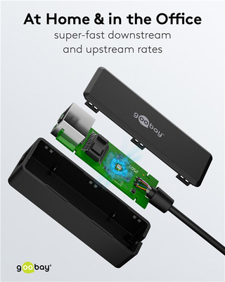 GOOBAY αντάπτορας δικτύου 76579, USB-C, 1000Mbps Ethernet, μαύρος