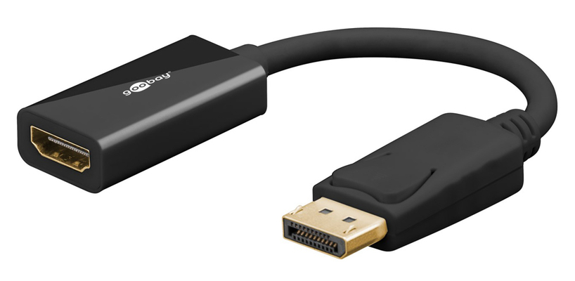 GOOBAY αντάπτορας DisplayPort σε HDMI 75269, 4K/60Hz, active, 0.1m, μαύρος