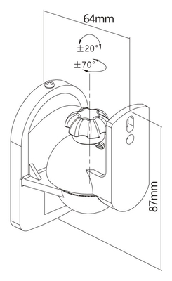 GOOBAY επιτοίχια βάση ηχείων 49394, έως 3.5kg, λευκή