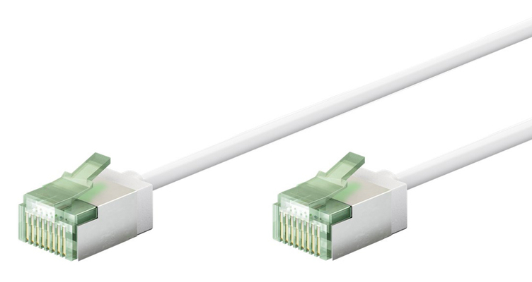 GOOBAY καλώδιο δικτύου 74360, CAT 8.1 U/FTP, ultra slim, copper, 40Gbps, 1m, λευκό