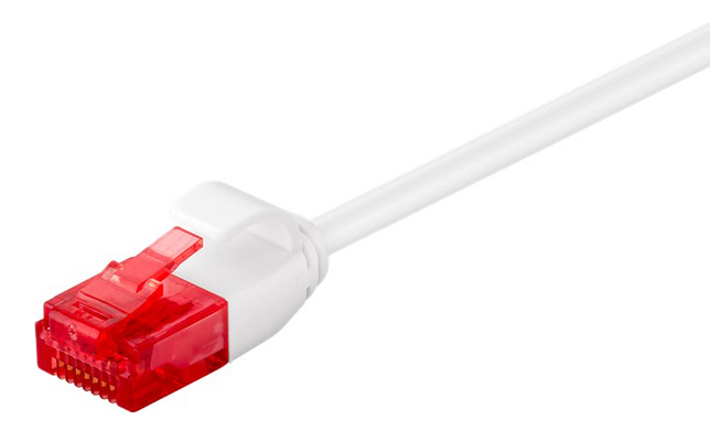 GOOBAY καλώδιο δικτύου 93691, CAT 6 U/UTP, slim, copper, 0.5m, λευκό