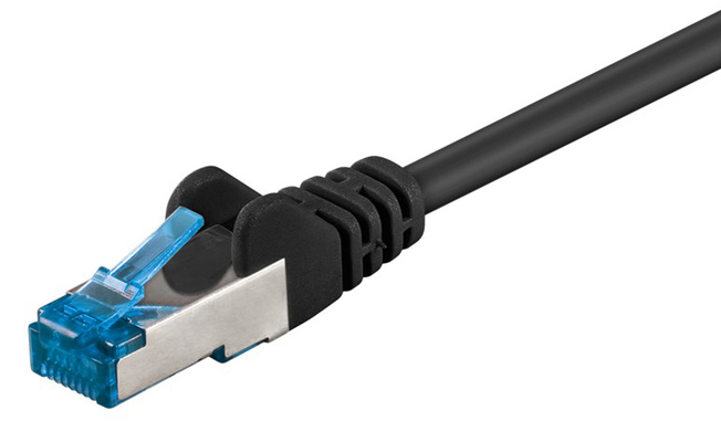 GOOBAY καλώδιο δικτύου 94152, CAT 6A S/FTP, 500MHz, Copper, 0.25m, μαύρο
