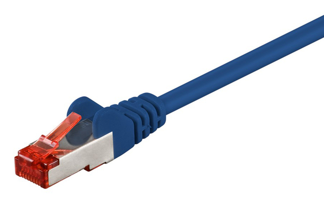 GOOBAY καλώδιο δικτύου 95452, CAT 6 S/FTP, CCA, 250MHz, 0.25m, μπλε