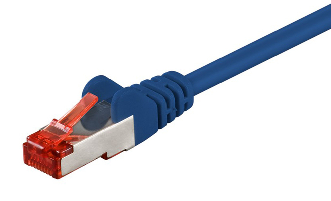 GOOBAY καλώδιο δικτύου 95576, CAT 6 S/FTP, copper, 250MHz, 1.5m, μπλε