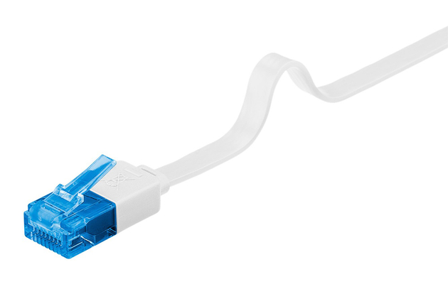 GOOBAY καλώδιο δικτύου 96380, CAT 6A U/UTP, flat, 500MHz, copper, 15m, λευκό