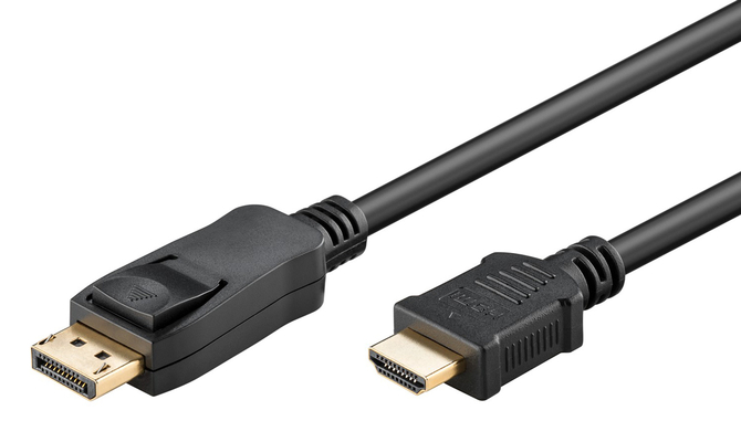 GOOBAY καλώδιο DisplayPort σε HDMI 80521, 4K/60Hz, 18 Gbps, 2m, μαύρο