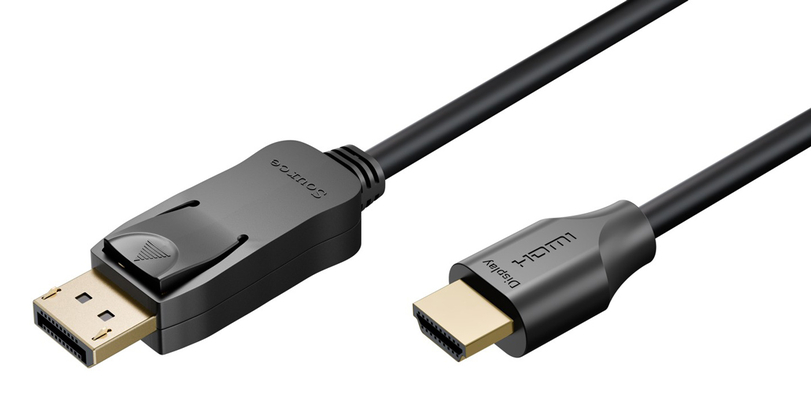 GOOBAY καλώδιο DisplayPort σε HDMI 80525, 8K/60Hz, 48 Gbps, 2m, μαύρο