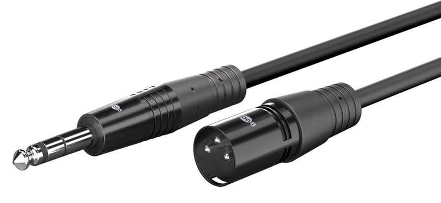 GOOBAY καλώδιο ήχου 6.35mm σε XLR 80049, 1m, μαύρο