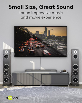 GOOBAY καλώδιο ήχου RCA σε RCA 65297, 3m, μαύρο/ασημί