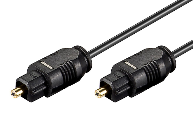 GOOBAY καλώδιο ήχου Toslink 51218, gold plated, 2.2mm, 3m, μαύρο